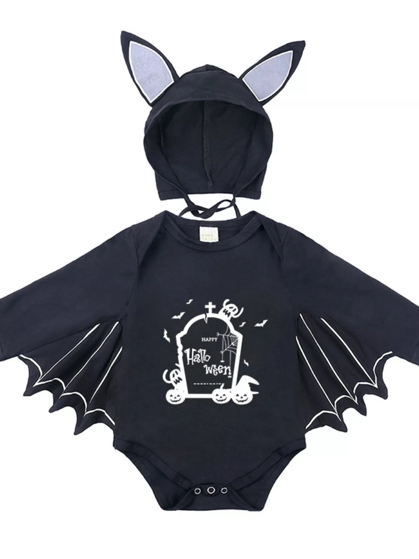 Children's Halloween Bat Bodysuit & Hat Costume Set 