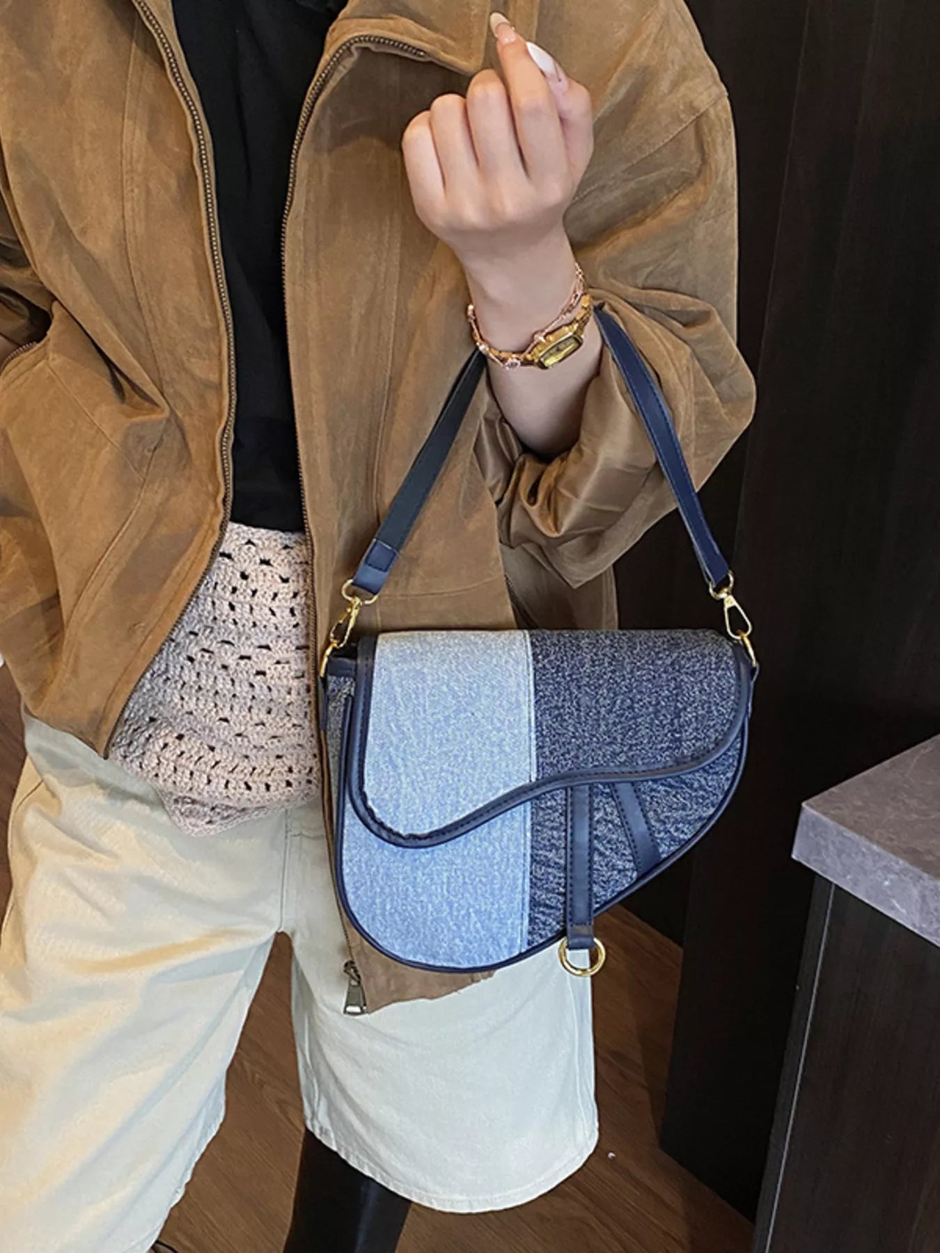 Adjustable Strap Crossbody Bag 