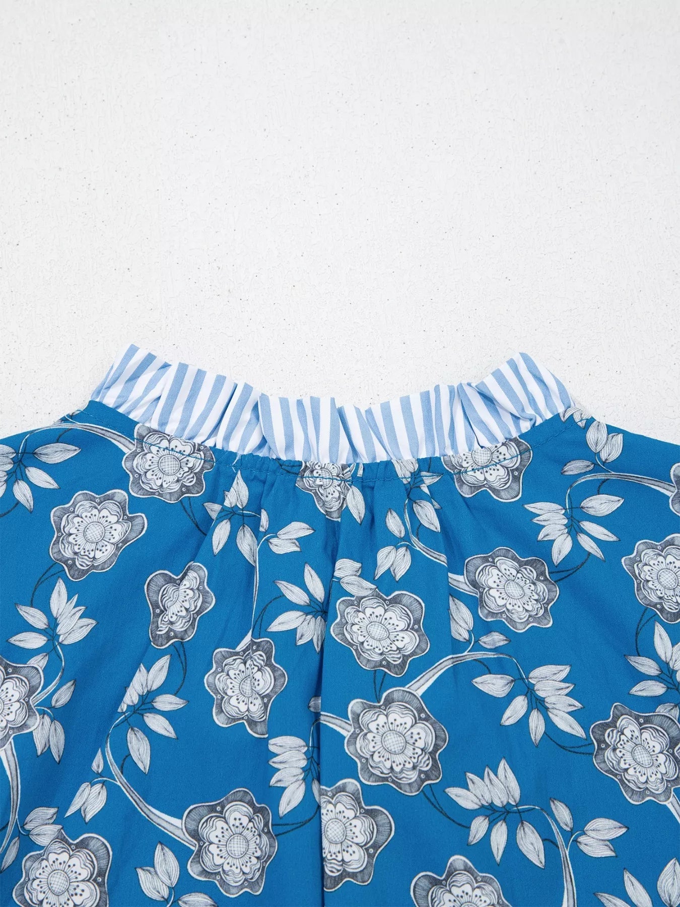 Floral Print Ruffle Sleeve Blouse 