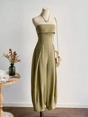Wide Leg Tube Jumpsuit 