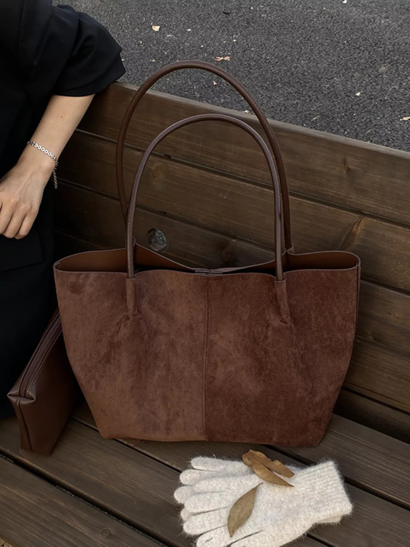 Solid Color Tote Bag 
