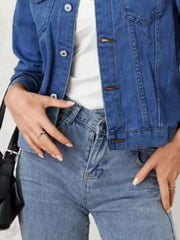 Button Up Long Sleeve Denim Jacket 