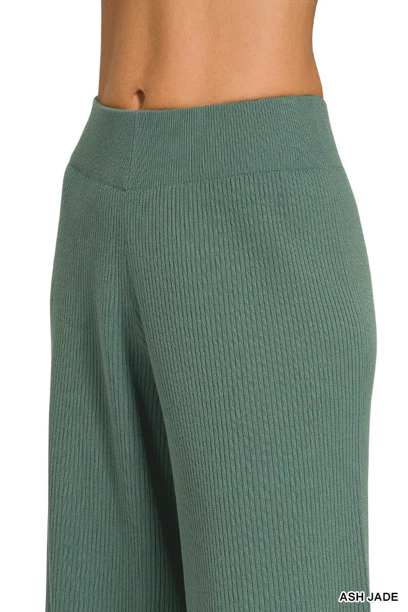 Zenana Viscose Sweater Top & Pants Set 