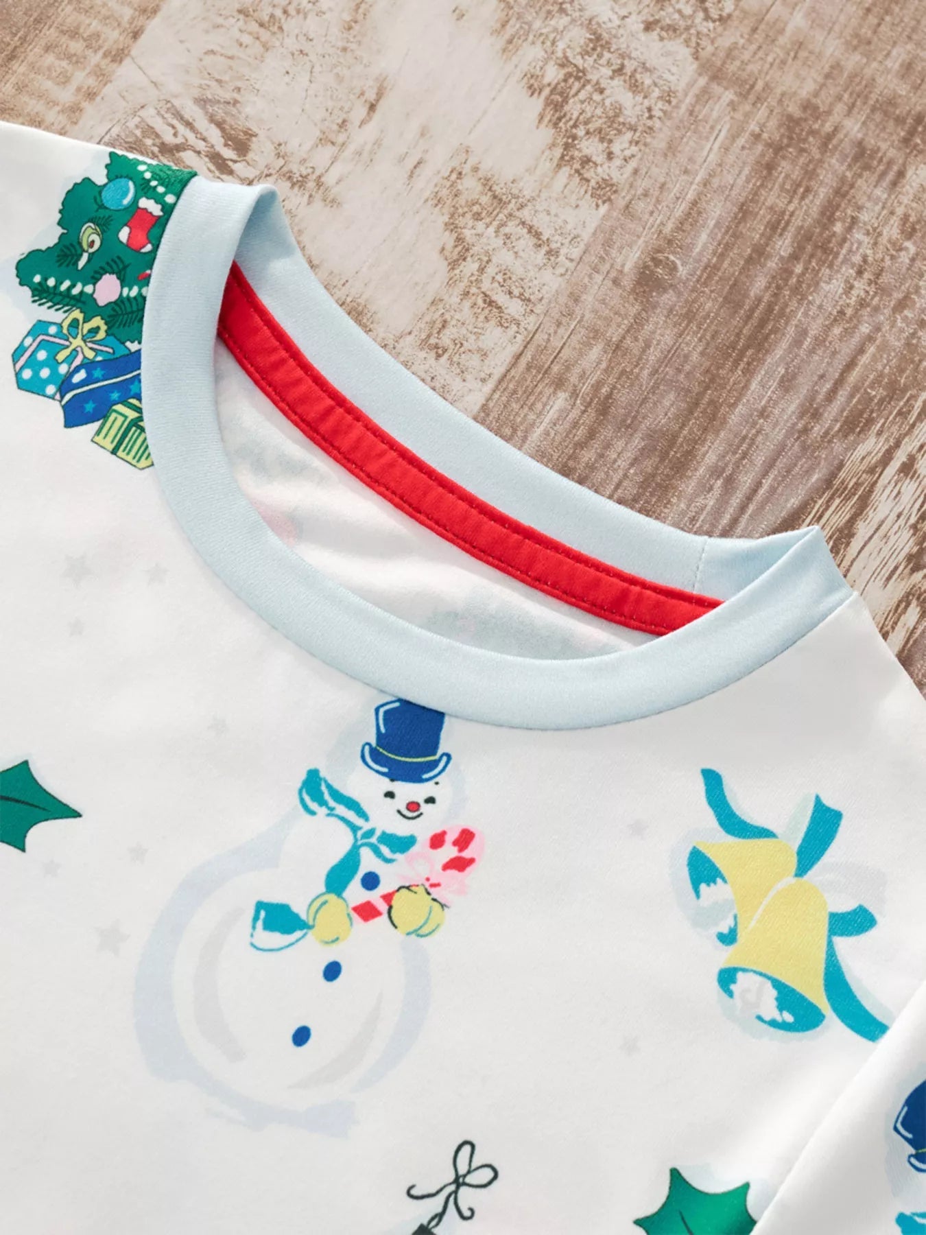 Children's Christmas Round Neck Top and Pants Set 