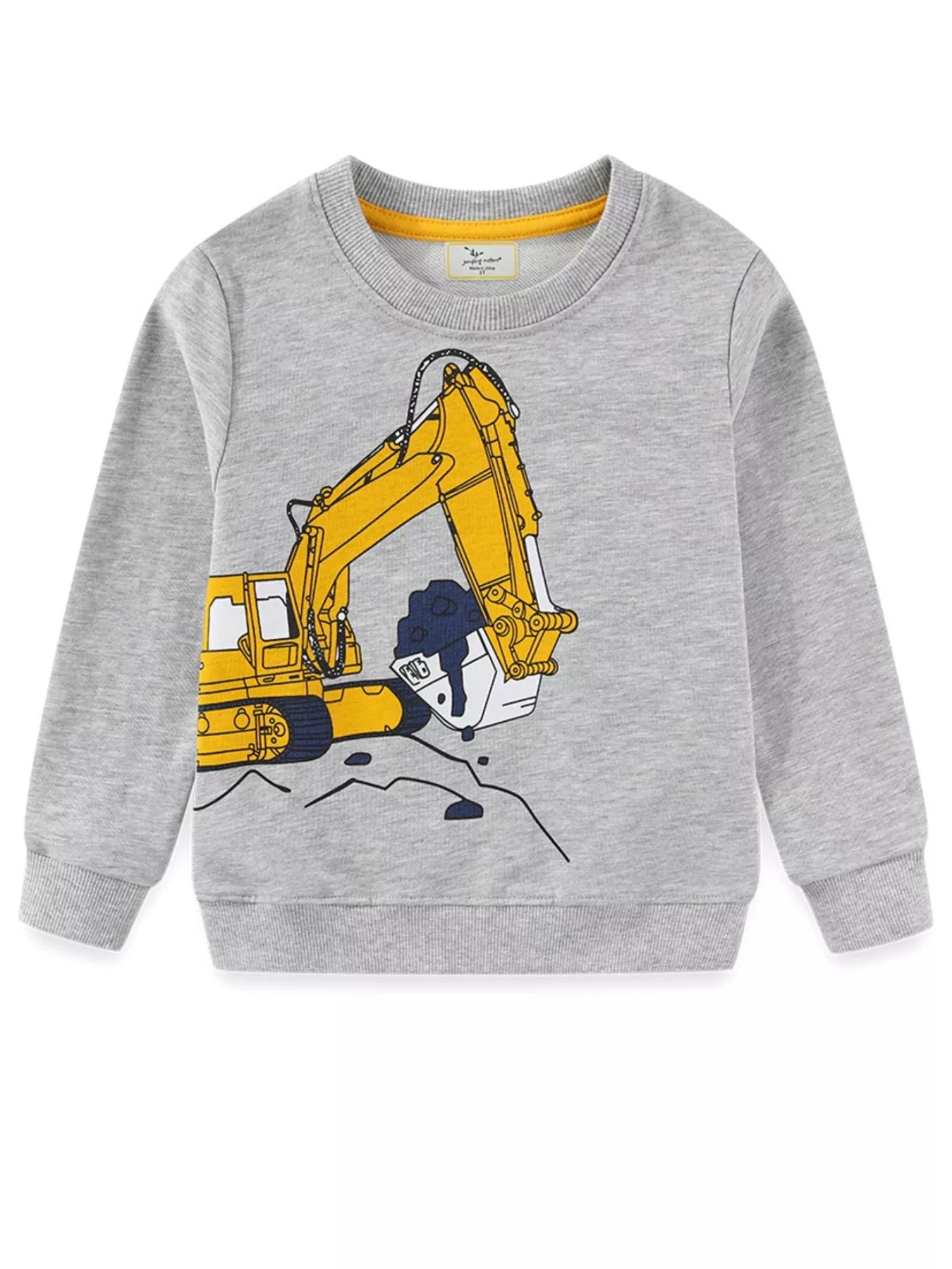 Children's Excavator Crew Neck Sweatshirt 