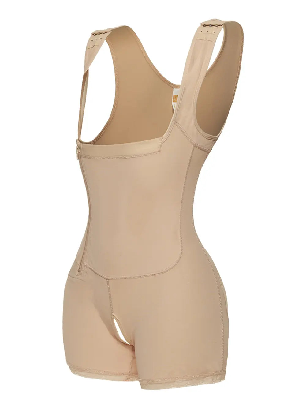 Full Size Side Zip Up Wide Strap Shapewear 