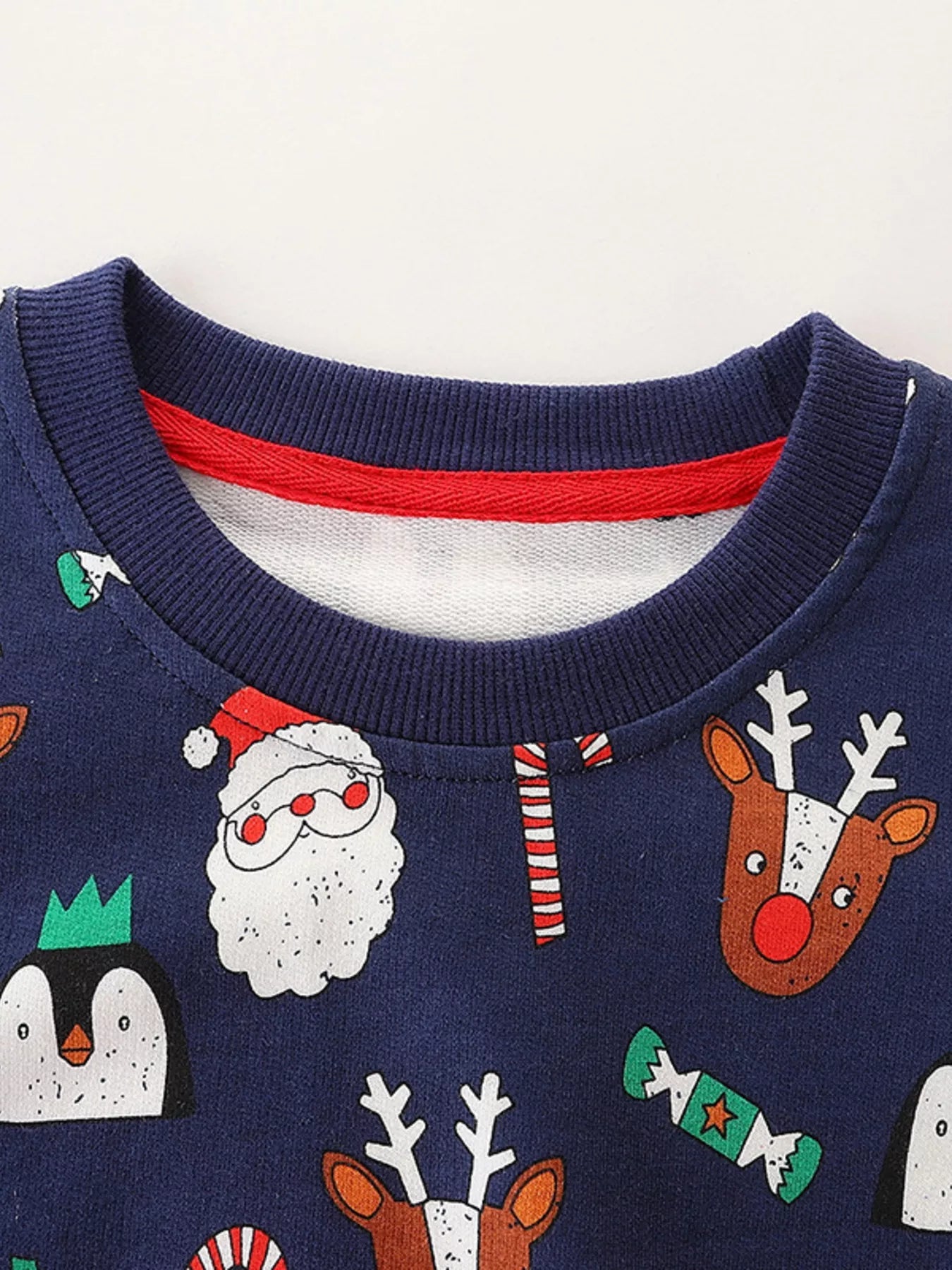 Children's Christmas Print Crew Neck Sweatshirt 