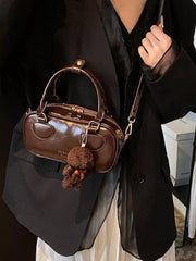 Vintage Style Crossbody Bag with Charm 