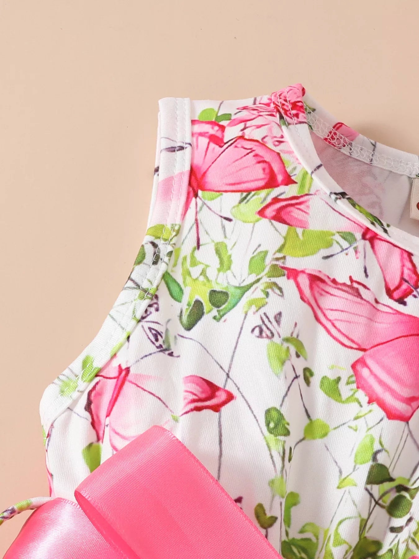 Children's Butterfly Print Sleeveless Dress with Cardigan Set 
