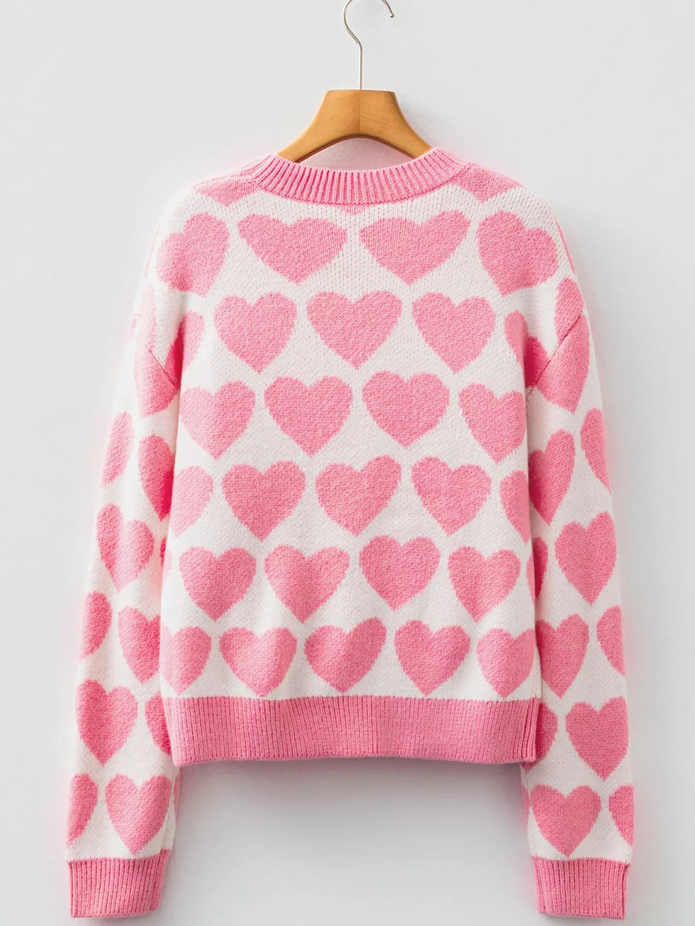 Valentine Heart Round Neck Sweater 