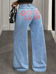 GOOD LUCK Wide Leg Jeans 