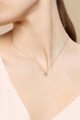 Moissanite Four Leaf Clover Pendant Necklace 