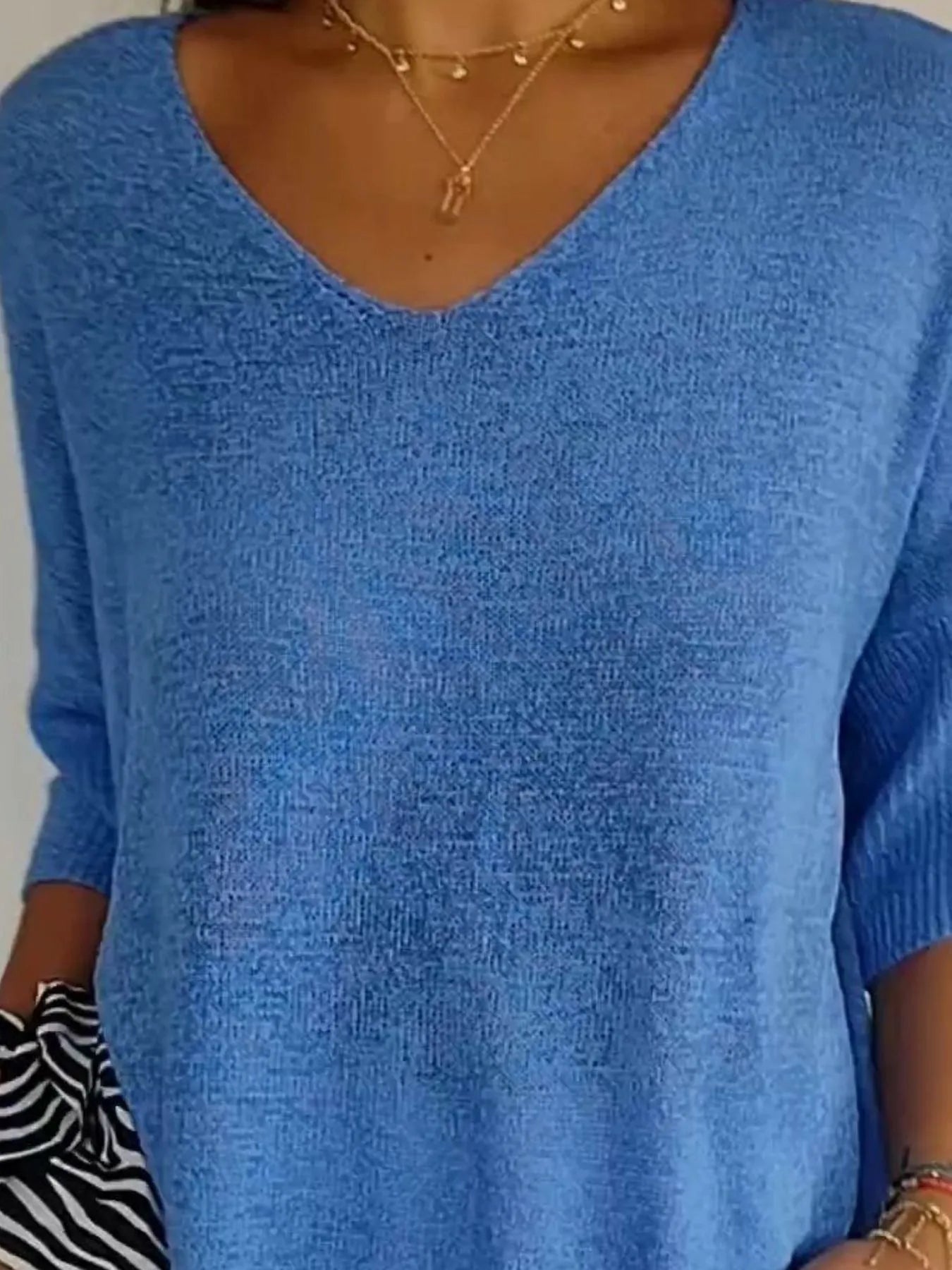 Full Size Relaxed Fit Ribbed Hem Sweater Plus Size 