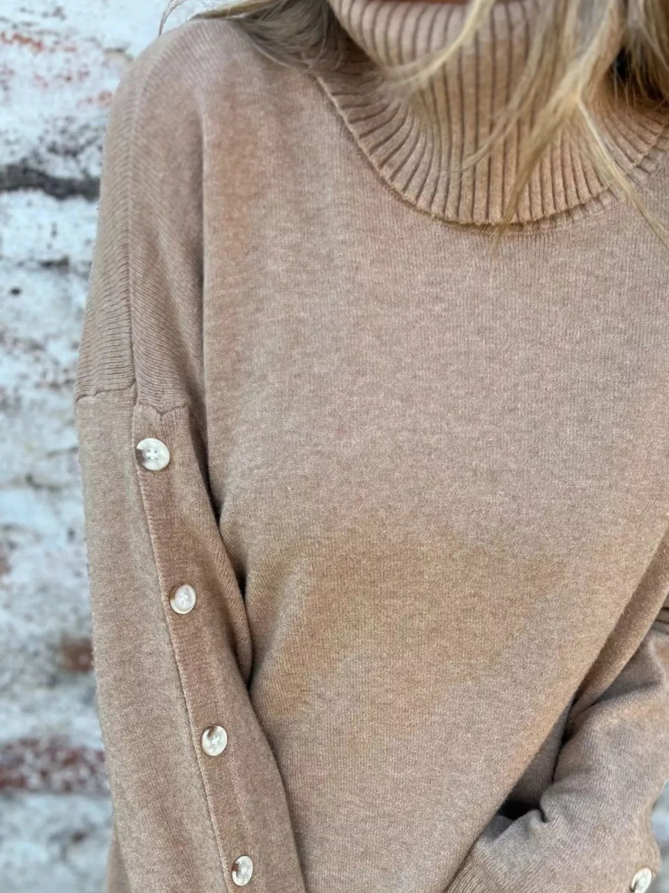 Full Size Turtleneck Long Sleeve Sweater Plus Size 