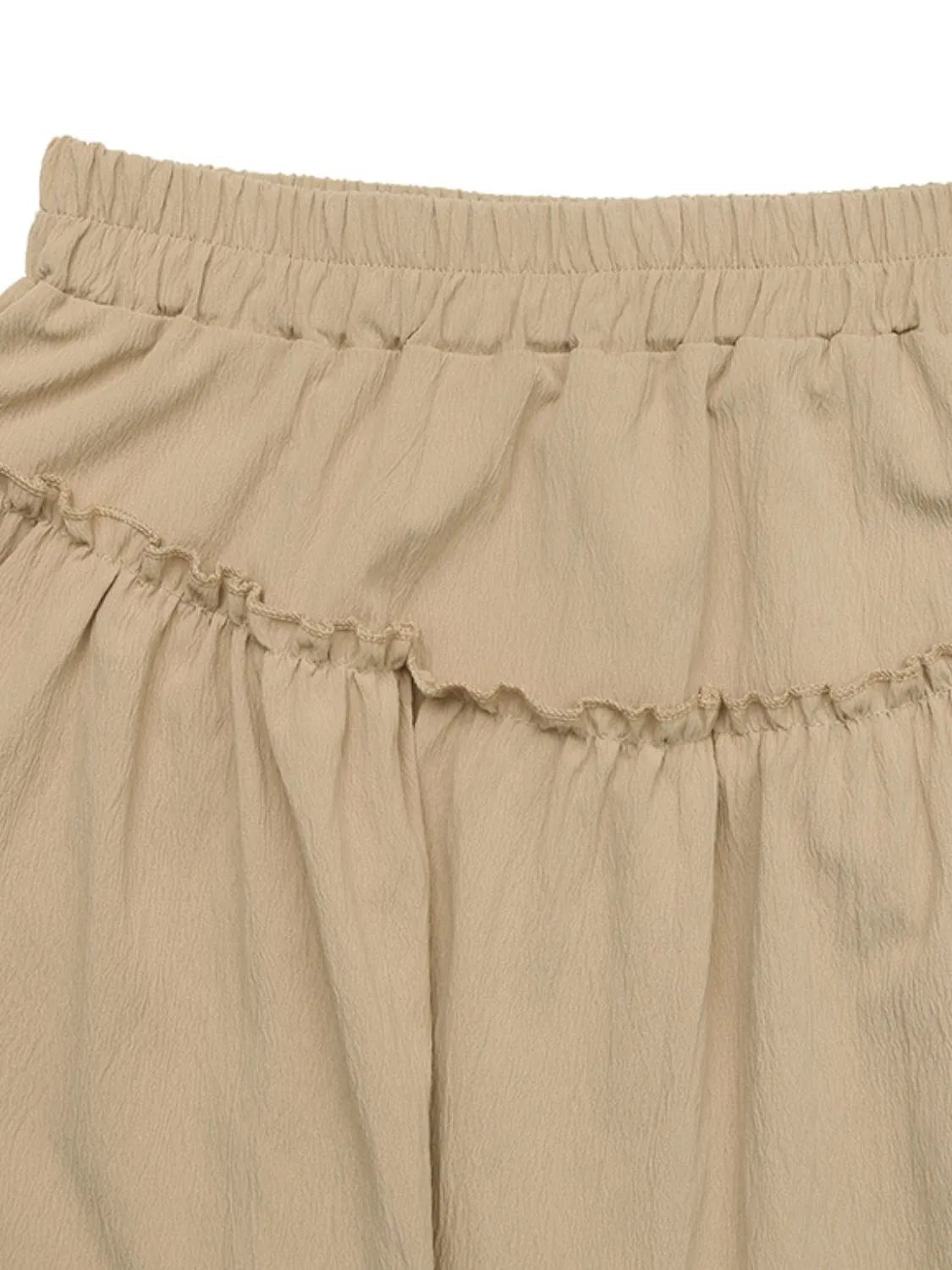 Elastic Waist Layered Skirt 
