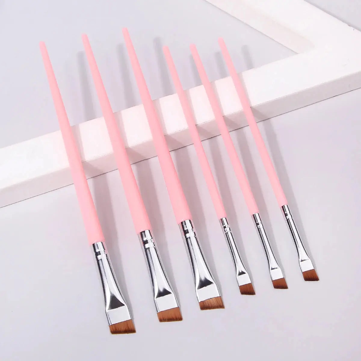 6 Pcs Popular Eye Makeup Brush High-End Ultra-Fine Thin Bevel Brush Eyeliner Brush Eyebrow Dyeing beauty makeup Tools dylinoshop