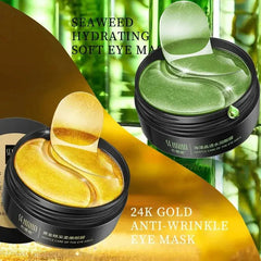 60 Pieces of Gold Hyaluronic Acid Repair Eye Mask Moisturizing and Firming Eye Patches Korean Skincare Crystal Eye Mask