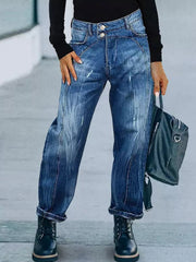 Wide Leg Jeans with Pockets 