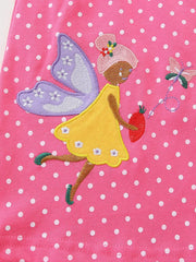 Children's Polka Dot Embroidered Long Sleeve Dress 