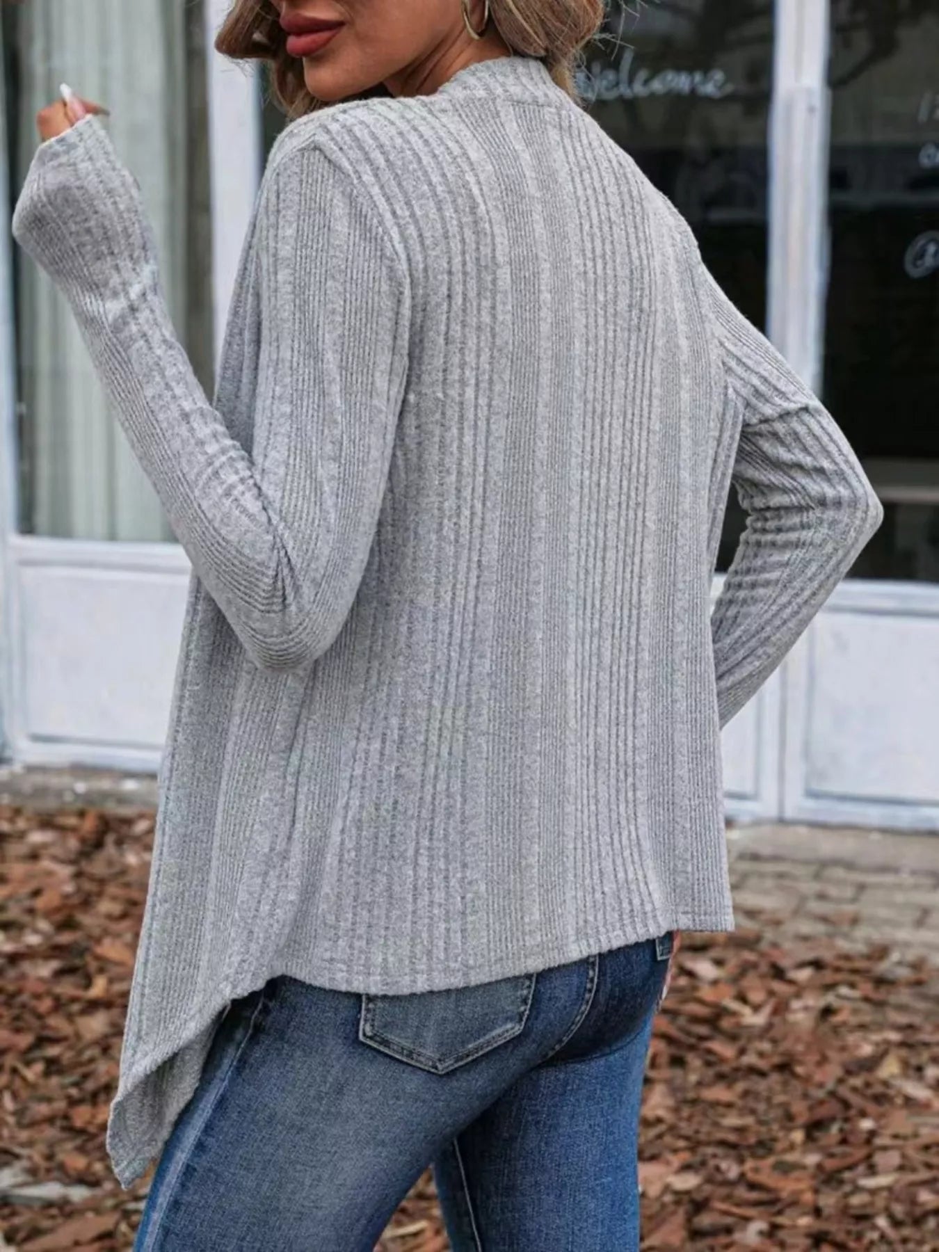 Casual Knit Open Front Cardigan 