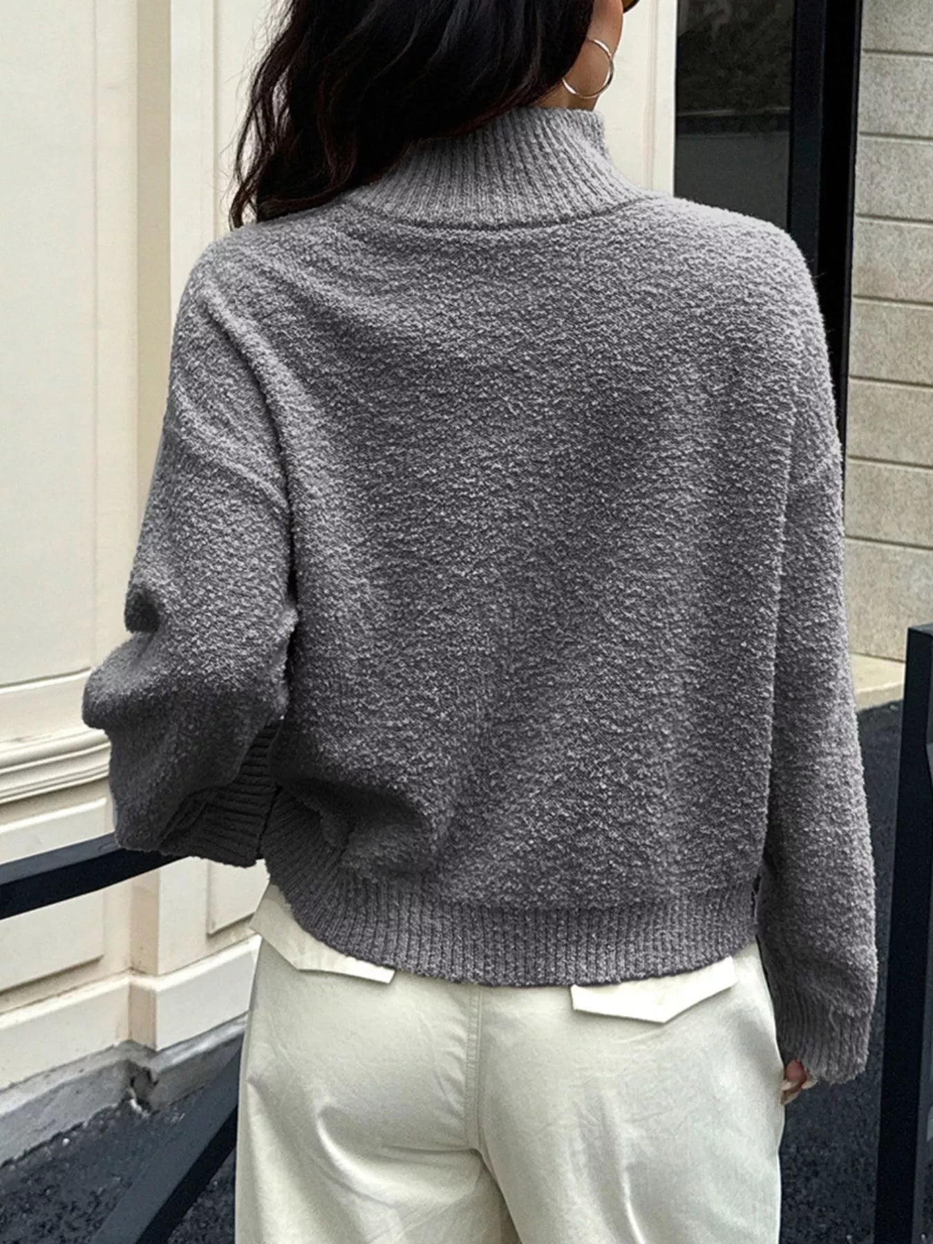 Turtleneck Long Sleeve Sweater 