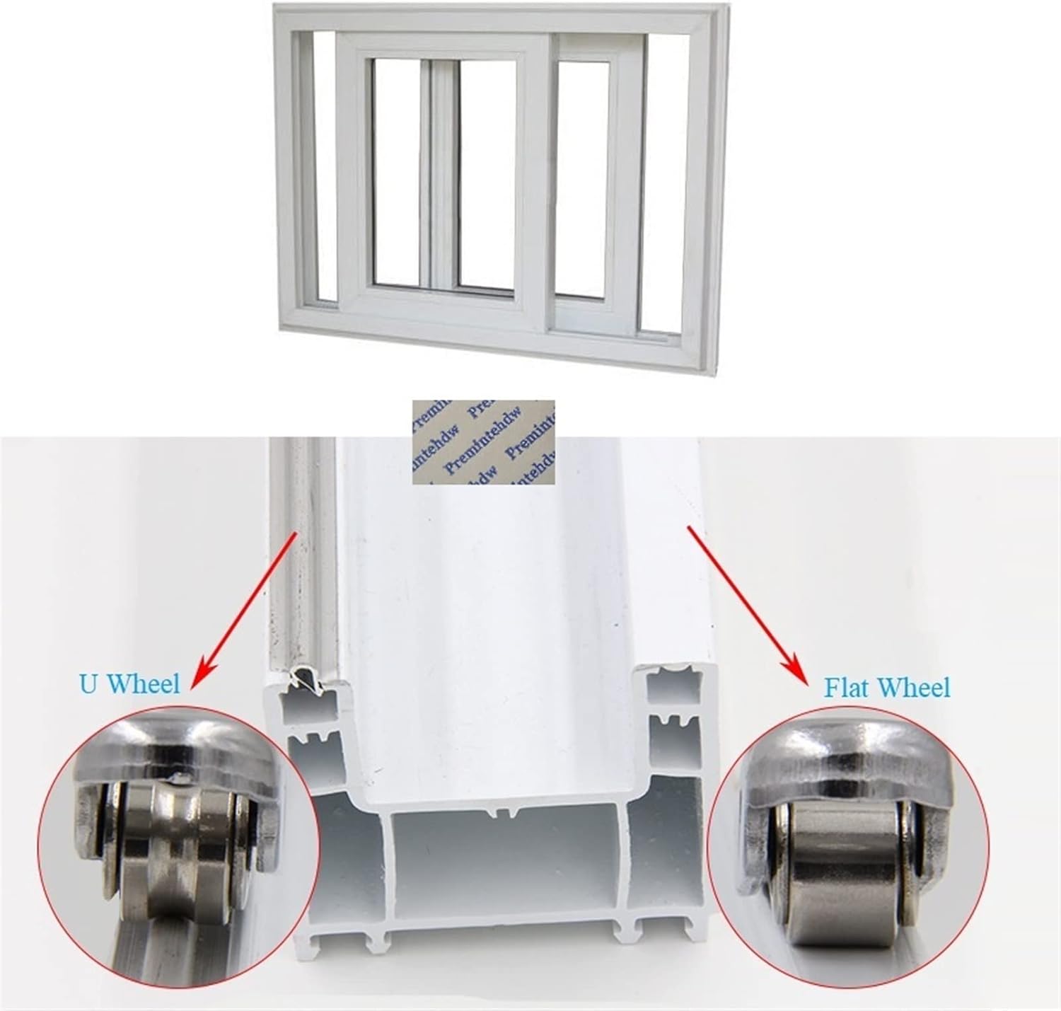 4PCS Sliding Patio Door Roller Assembly 