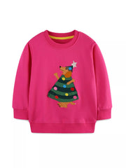 Children's Christmas Tree Applique Sweatshirt 