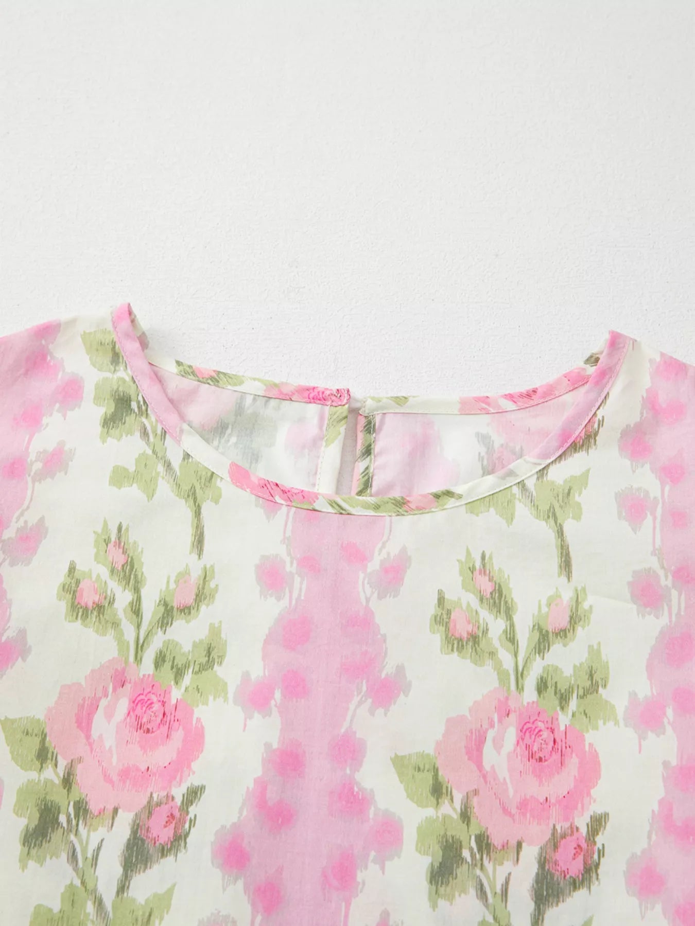 Floral Ruffle Sleeve Blouse 
