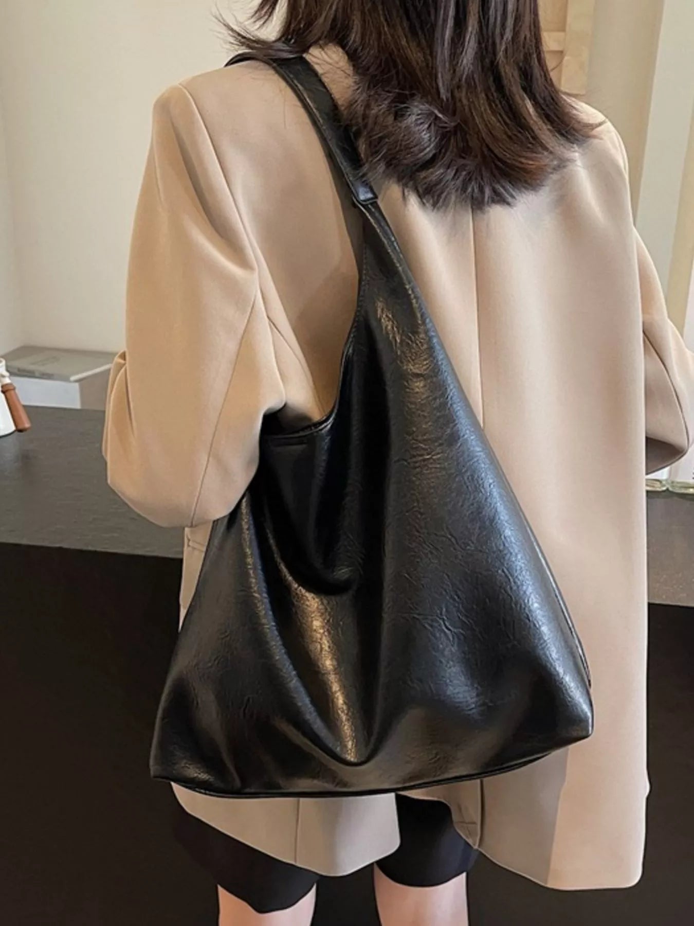 PU Leather Tote Bag 