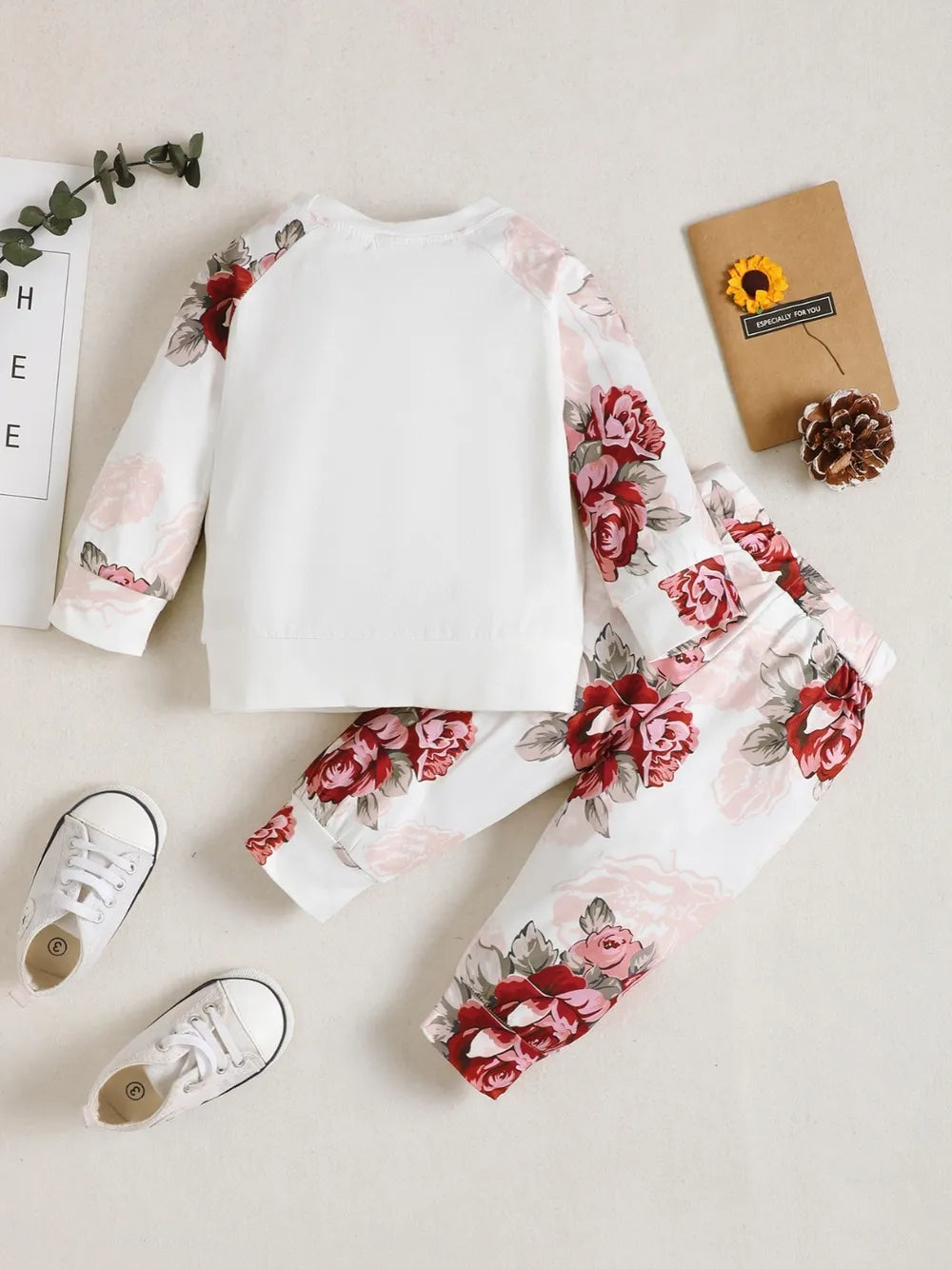 Children's Floral Top and Pants Set 