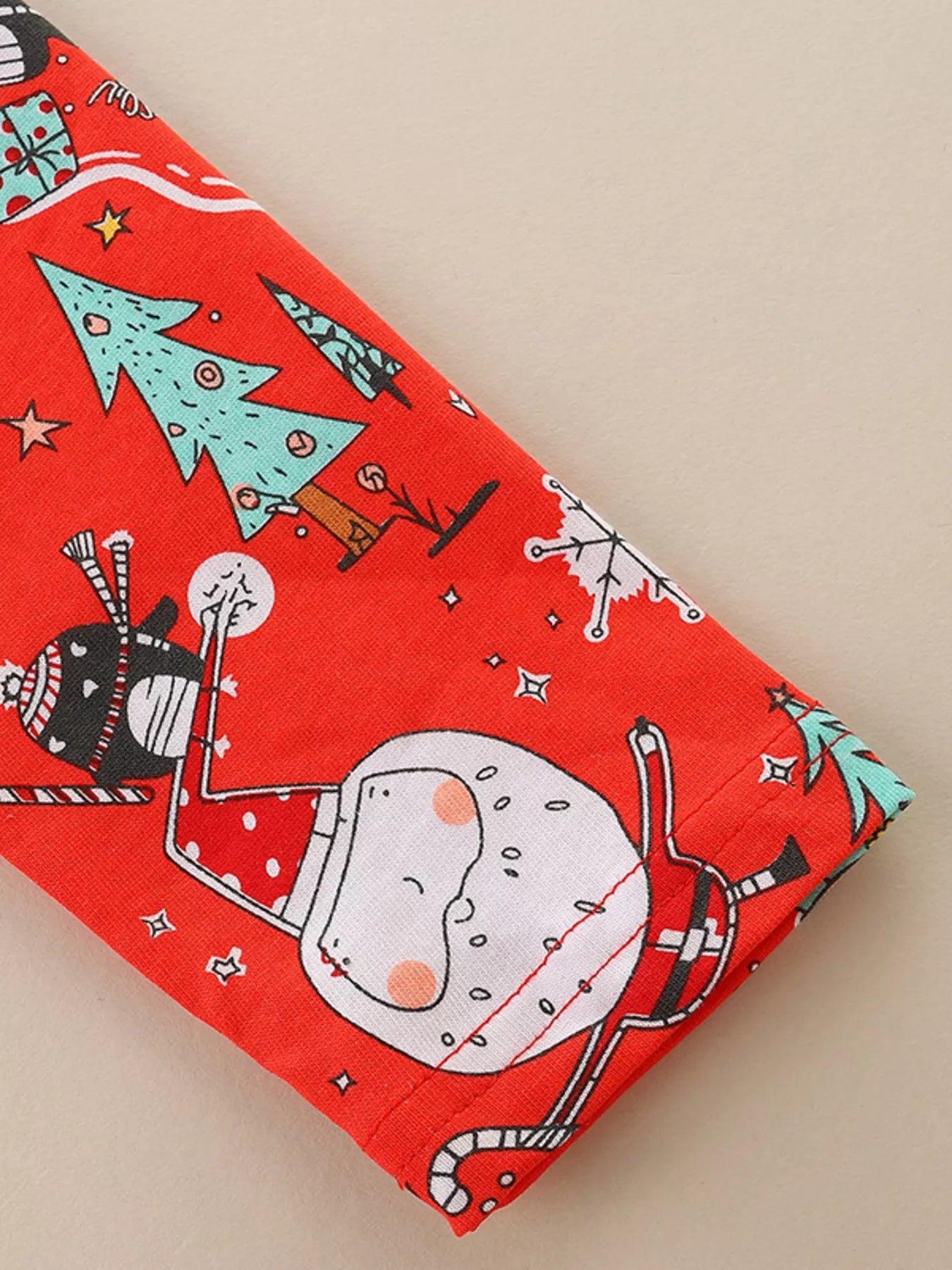 Children's Christmas Print Long Sleeve Dress 