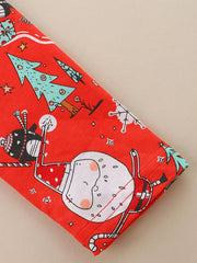 Children's Christmas Print Long Sleeve Dress 