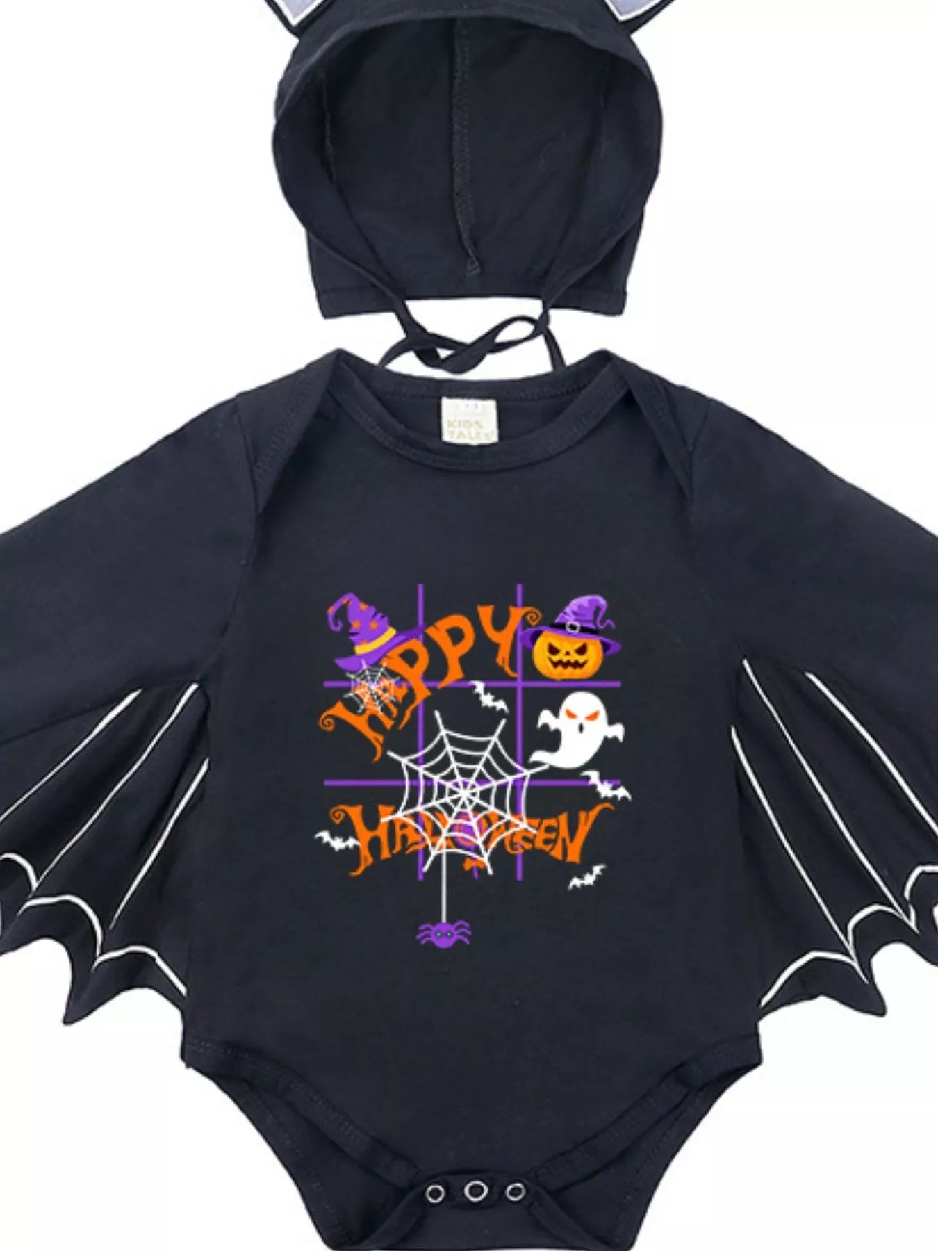 Children's Halloween Bat Bodysuit & Hat Costume Set 