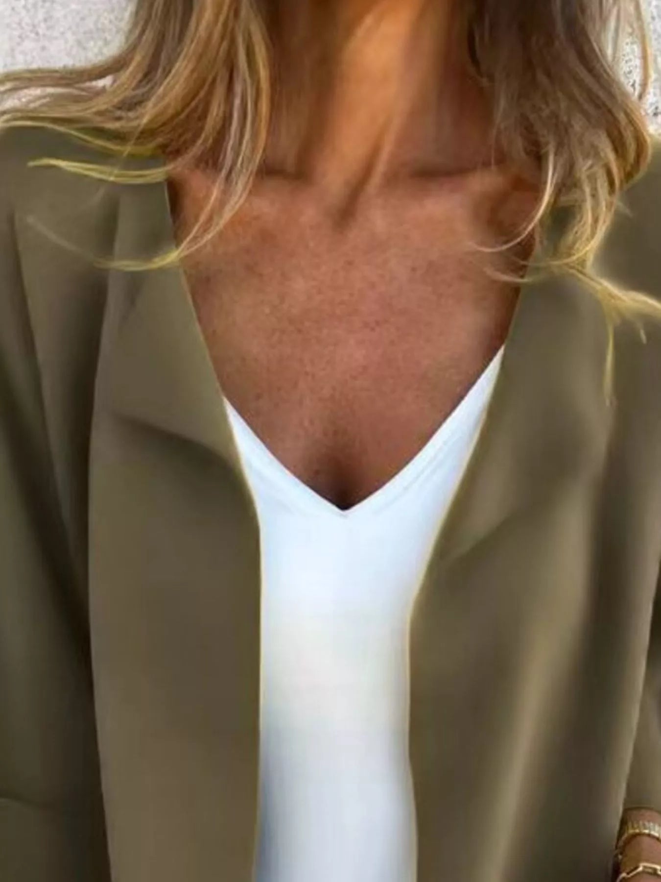 Full Size Open Front 3/4 Sleeve Casual Cardigan Plus Size 