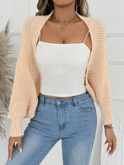 Open Front Batwing Sleeve Cardigan 