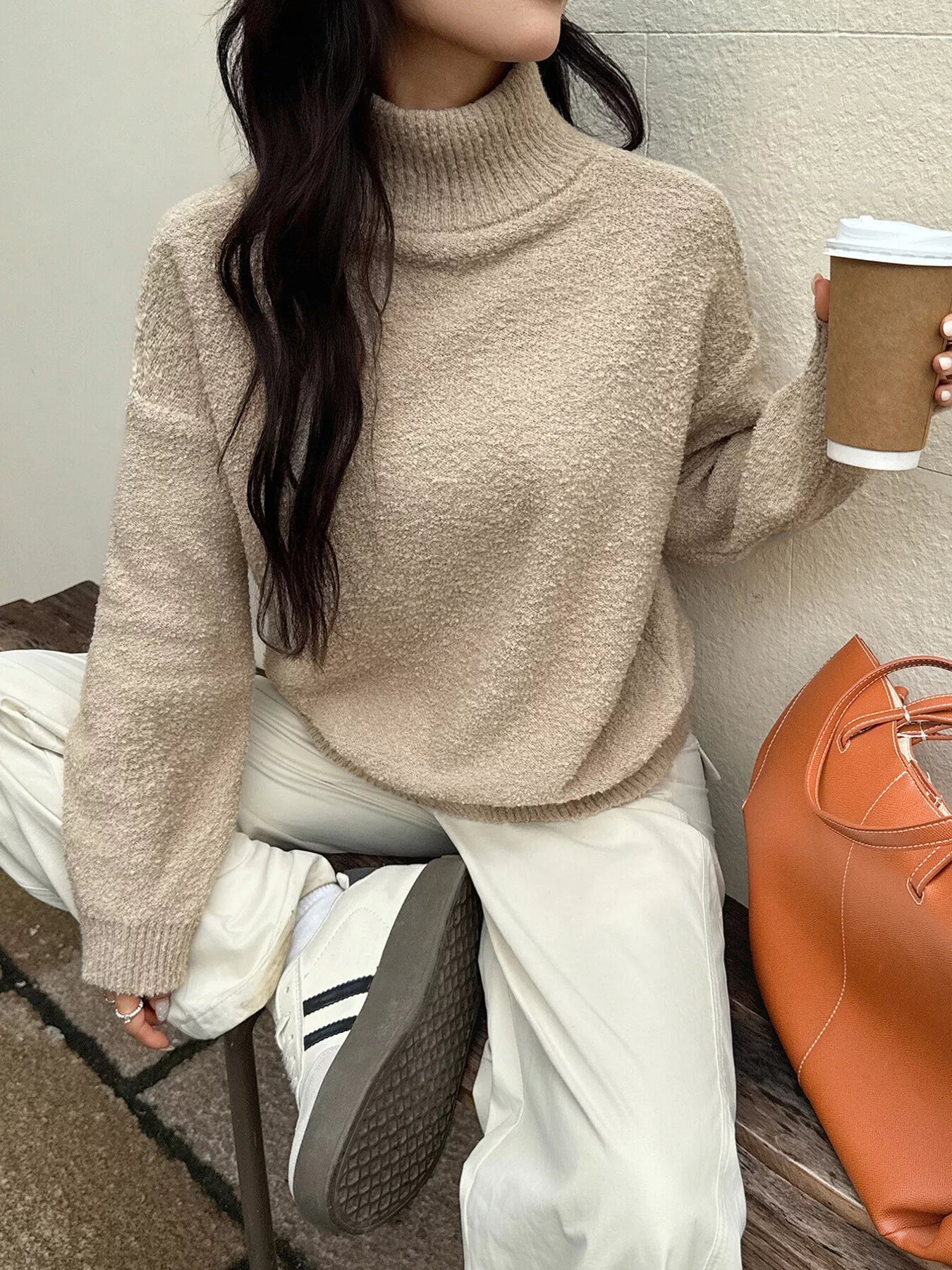 Turtleneck Long Sleeve Sweater 