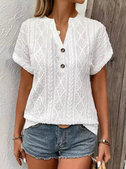 Diamond Pattern Short Sleeve Top 