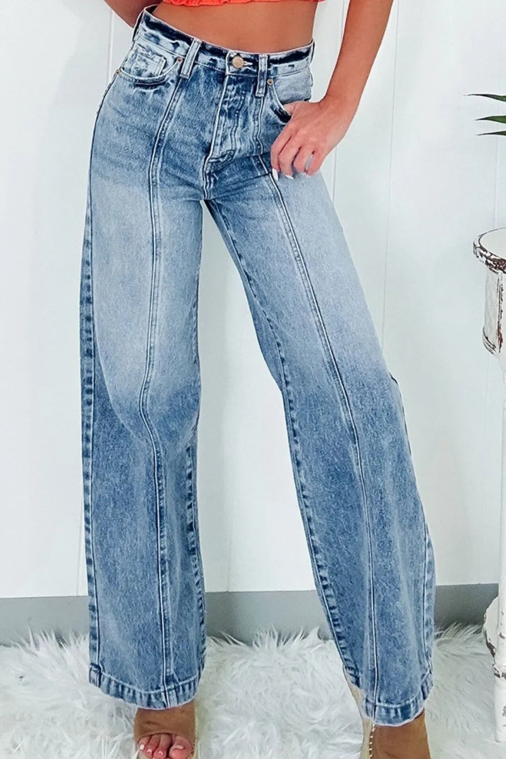 High Waist Wide Leg Jeans 