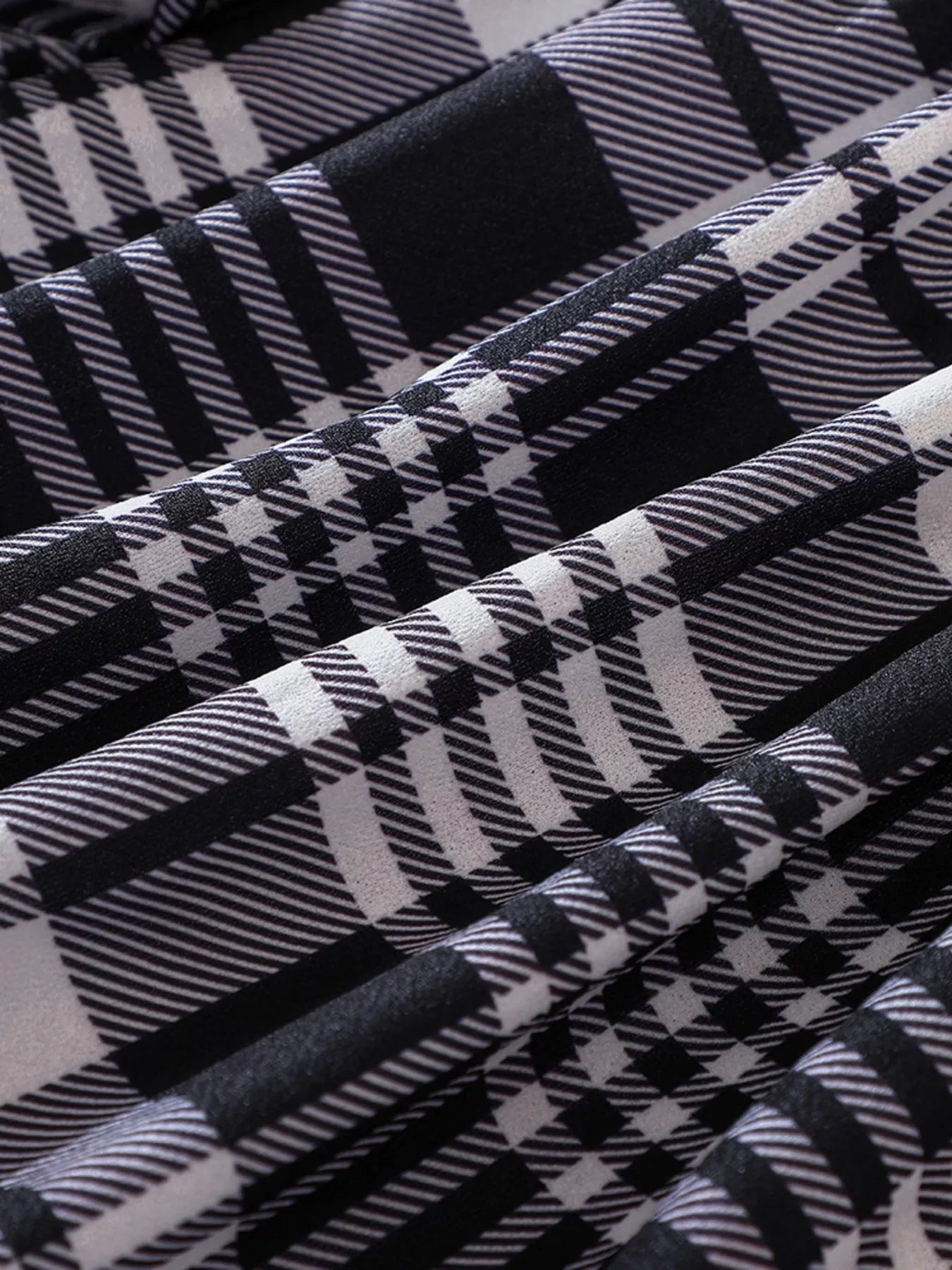Children's Plaid Print Long Sleeve Dress 
