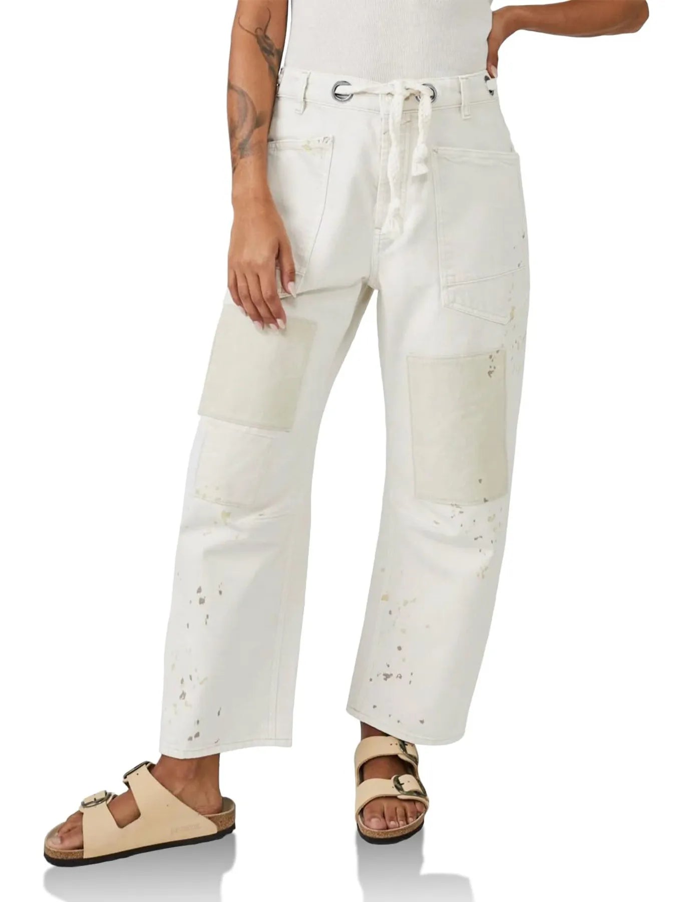 Washed Wide Leg Jeans 