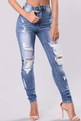 Full Size Distressed Skinny Jeans Plus Size 