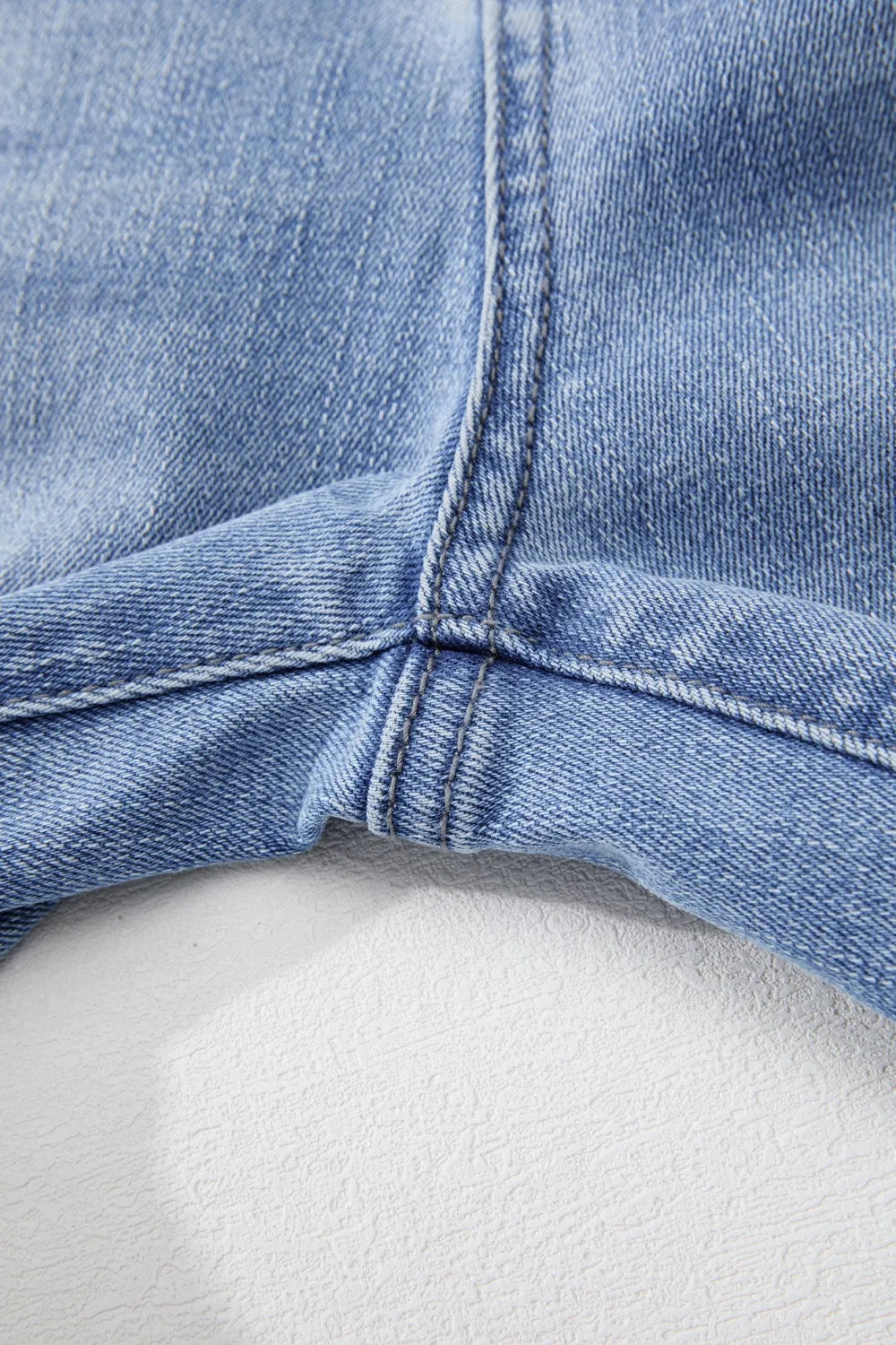 Mineral Wash Raw Hem High Waist Flared Jeans 