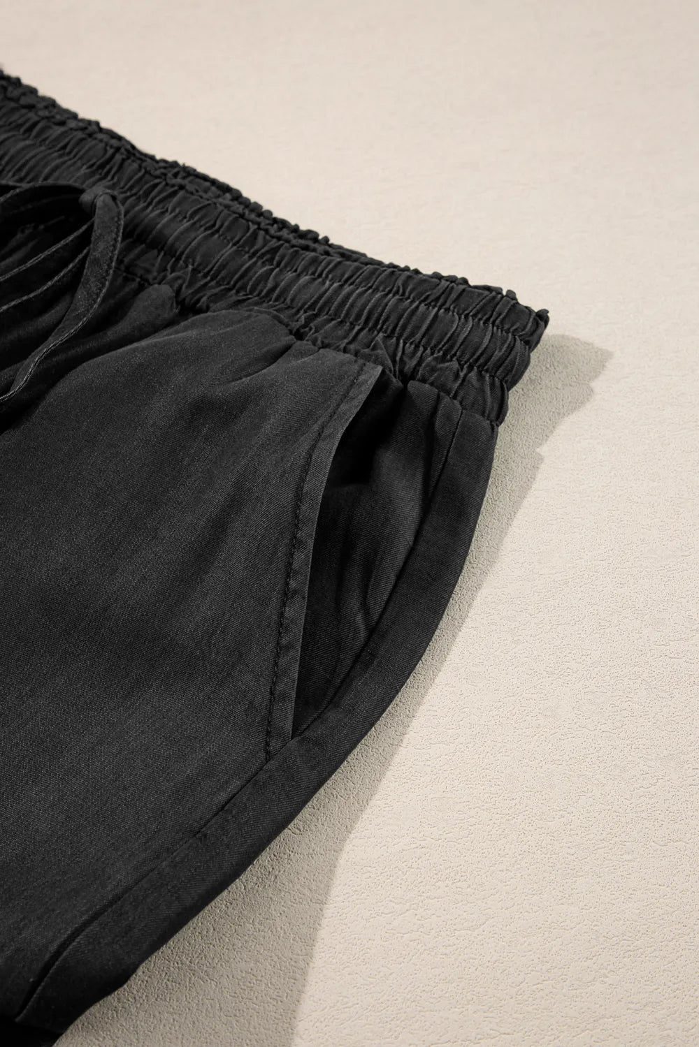 Drawstring Wide Leg Jeans 