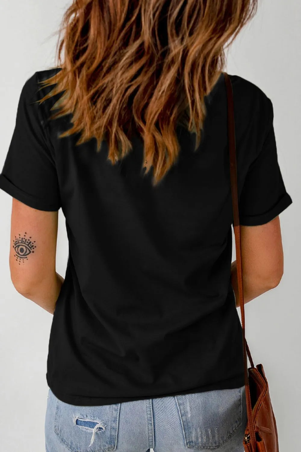 LUCKY Letter Clover Short Sleeve T-Shirt 
