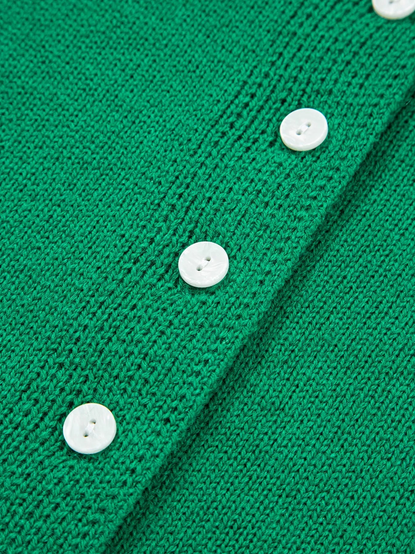 Solid Color Knit Button Drop Shoulder Sweater Cardigan 