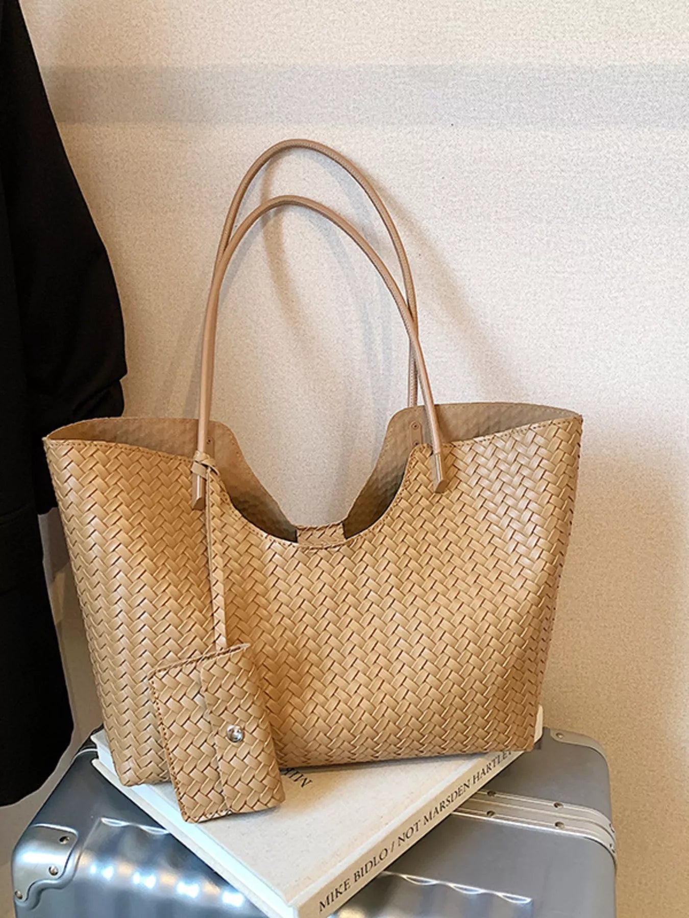 Woven Texture Large Capacity Tote Bag 