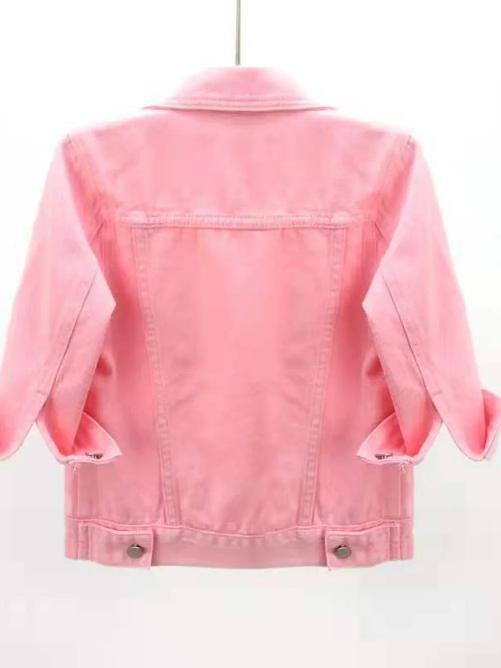 Full Size Cropped  Denim Jacket Plus Size 