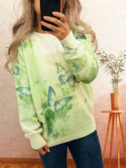 Butterfly Round Neck Lightweight Sweater 