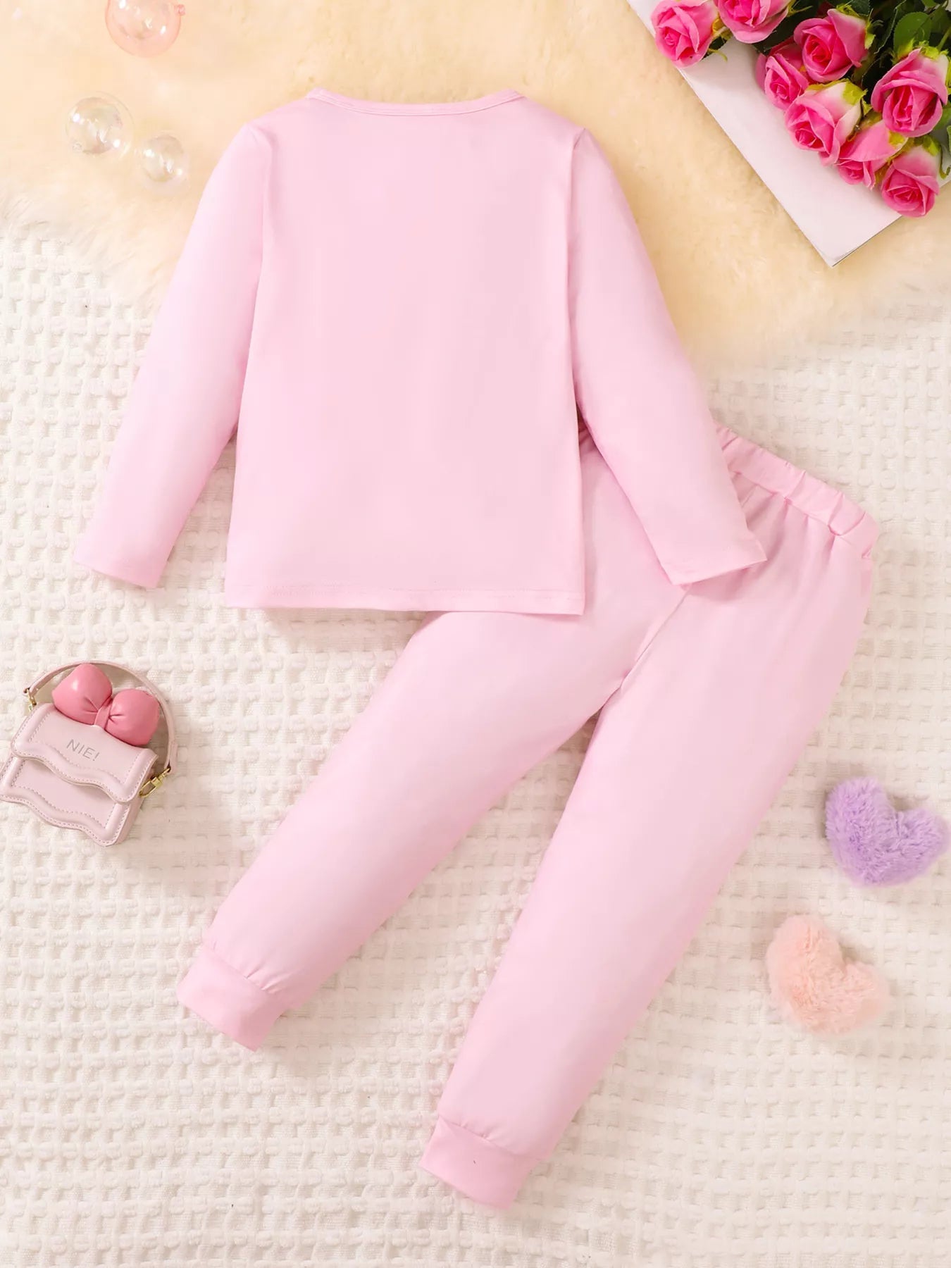 Children's Graphic Long Sleeve Top and Pants Set 