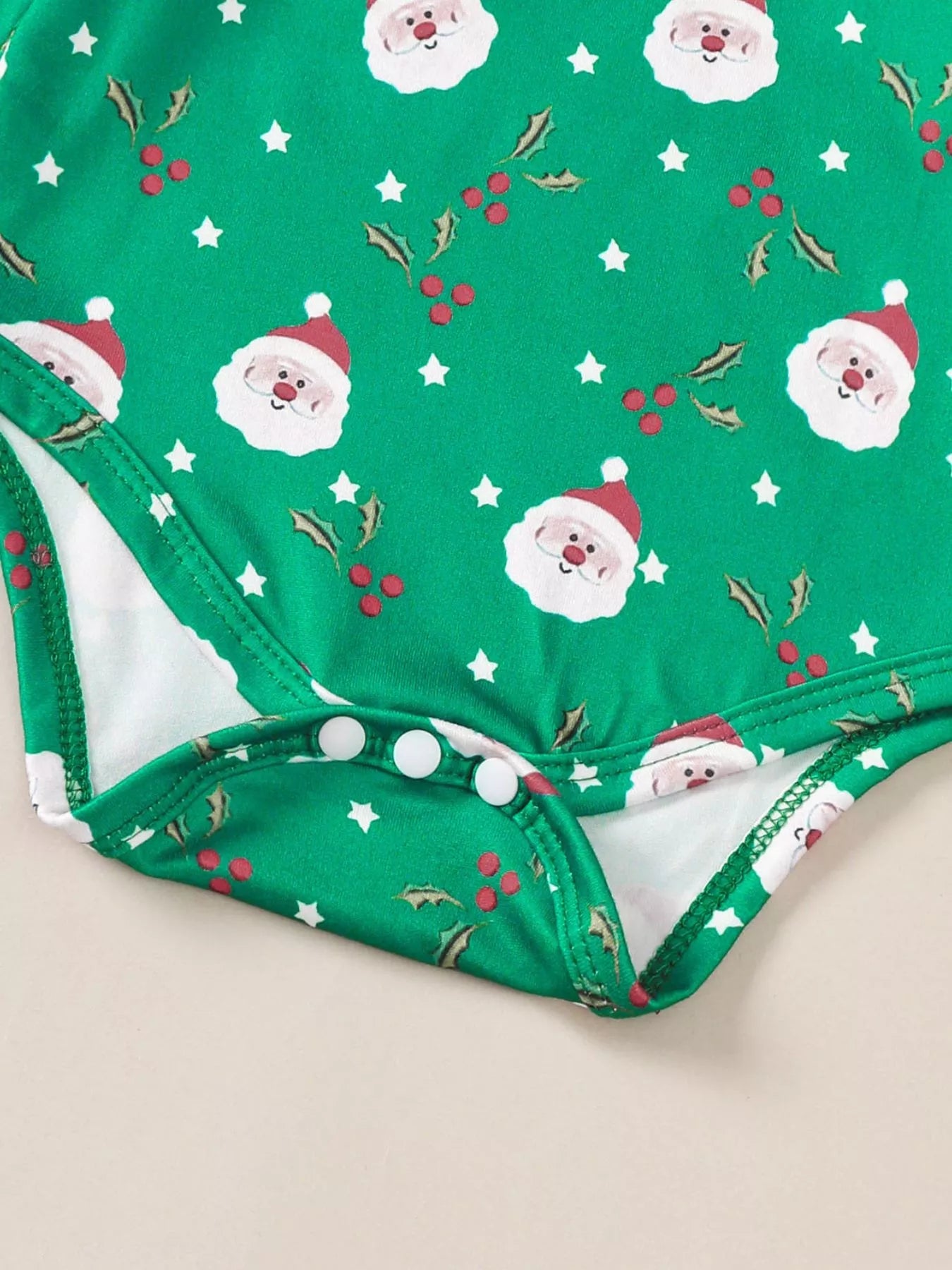 Children's Christmas Bodysuit and Overall Dress Set with Headband 